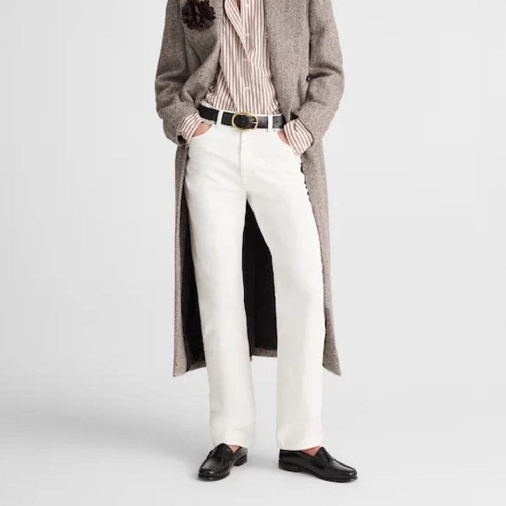 Madewell X Alexa Chung Slim Boyfriend Jean Tile White Size 27 NWT